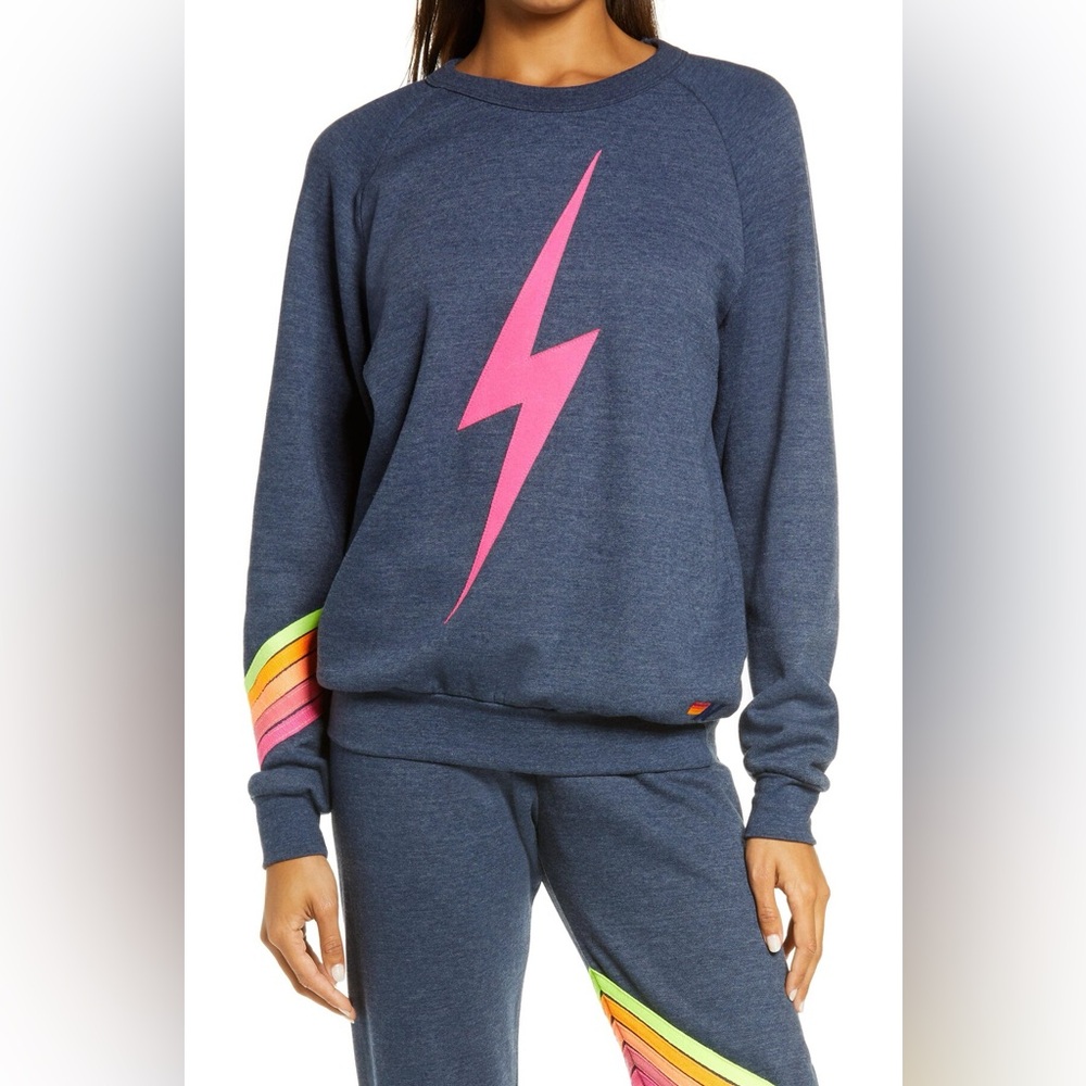 Aviator Nation Lightning Bolt Crewneck